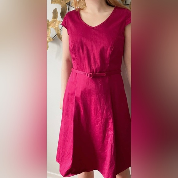 Rickis Size 12 Dark Pink Dress with a belt - Picture 1 of 6